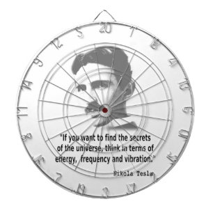 Quote By Nikola Tesla Dartboard
