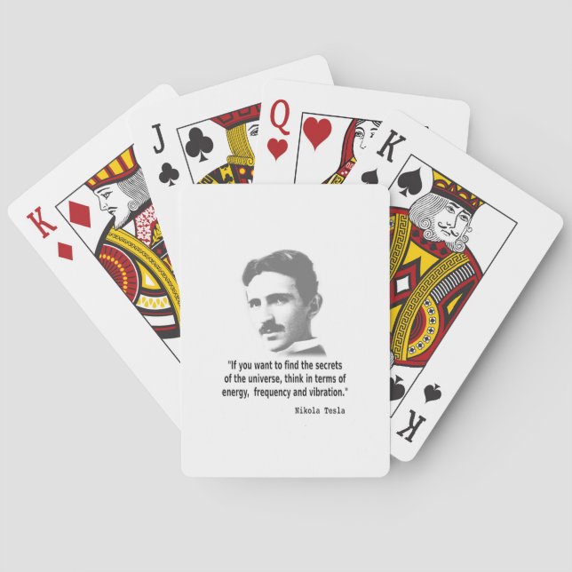 Quote By Nikola Tesla Playing Cards (Back)