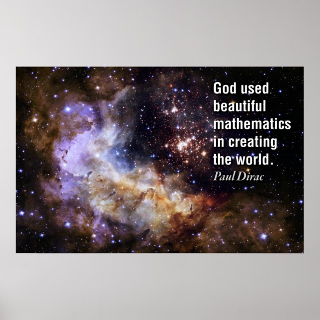 Quote by Paul Dirac - Math Posters (Front)