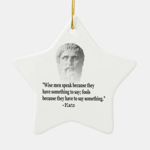 Quote By Plato Ceramic Tree Decoration