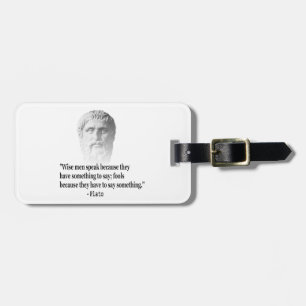 Quote By Plato Luggage Tag