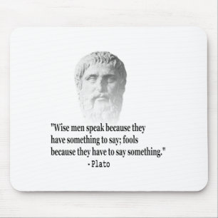Quote By Plato Mouse Pad