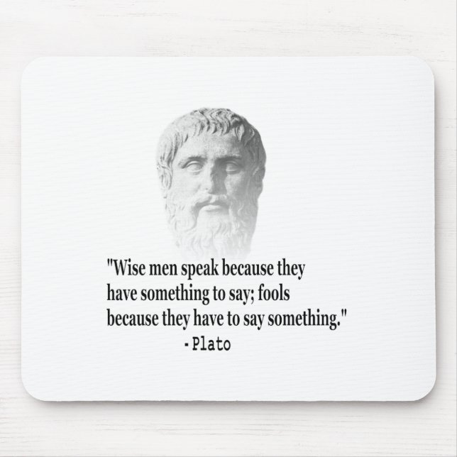Quote By Plato Mouse Pad (Front)