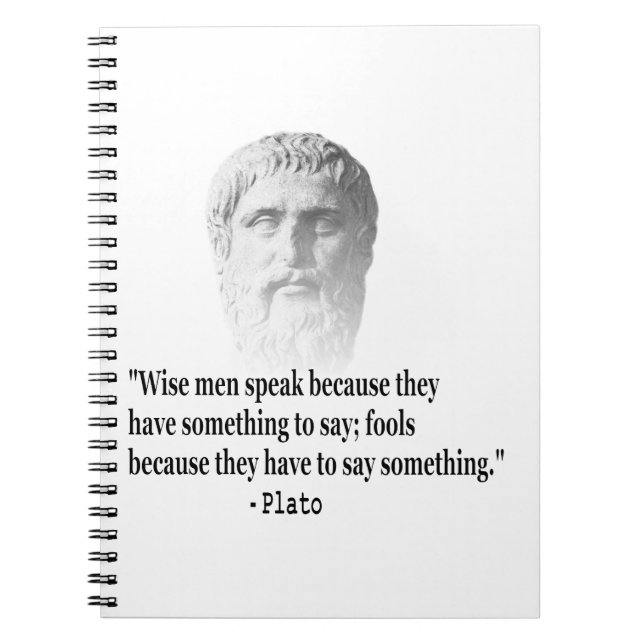 Quote By Plato Notebook (Front)