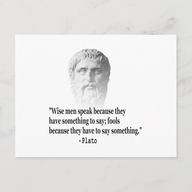 Quote By Plato Postcard (Front)