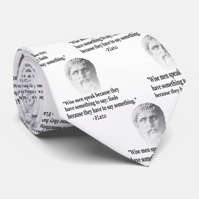 Quote By Plato Tie (Rolled)