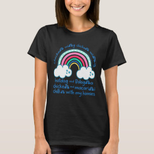 Quote Chicken Wing Chicken Wing Hot Dog Rainbow Ou T-Shirt
