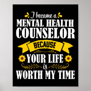 Quote Cute Mental Health Counsellor Counseling Poster