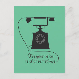 Quote design to encourage communication postcard
