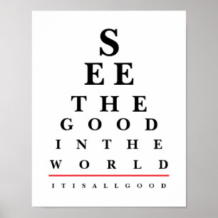 Quote Eye Chart Poster