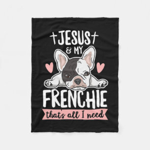 Quote For A Frenchie Owner Fleece Blanket
