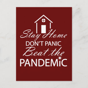 Quote for preventing the corona virus infection postcard