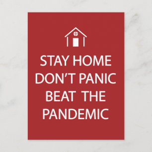 Quote for preventing the corona virus infection postcard