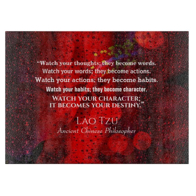 Quote from ancient Chinese philosopher Cutting Board (Front)