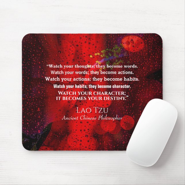 Quote from ancient Chinese philosopher Mouse Pad (With Mouse)
