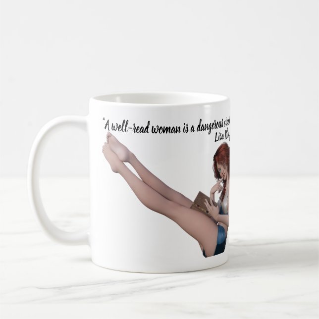 Quote from Lisa Kleypas on educated women Coffee Mug (Left)