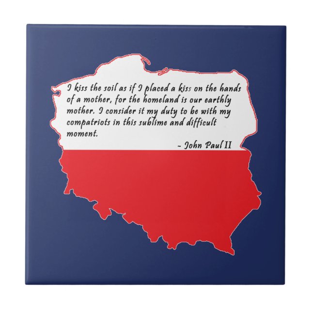 Quote From Pope John Paul II Ceramic Tile (Front)