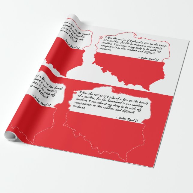 Quote From Pope John Paul II Wrapping Paper (Unrolled)