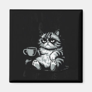 Quote funny cat here awake don't push animal love magnet