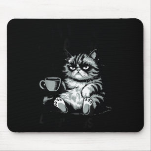 Quote funny cat here awake don't push animal love mouse pad