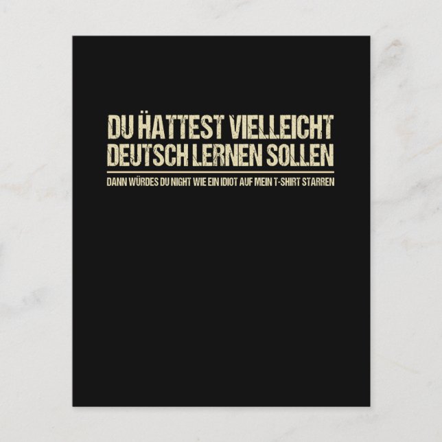 Quote-Funny German Speaker Deutschland Quote (Front)