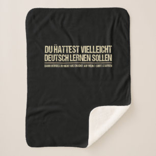 Quote-Funny German Speaker Deutschland Quote Sherpa Blanket