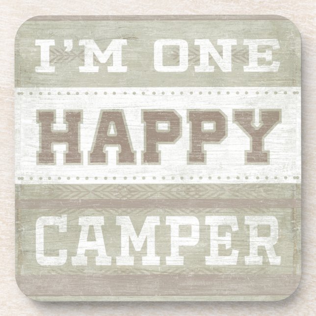 Quote | I'm One Happy Camper Coaster (Front)
