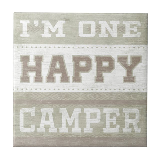 Quote | I'm One Happy Camper Tile (Front)