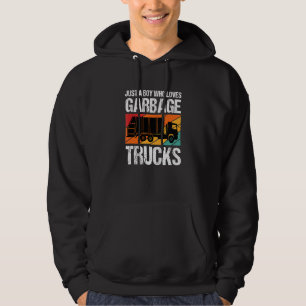 Quote Kids Motivational Boy Who Love Garbage Truck Hoodie