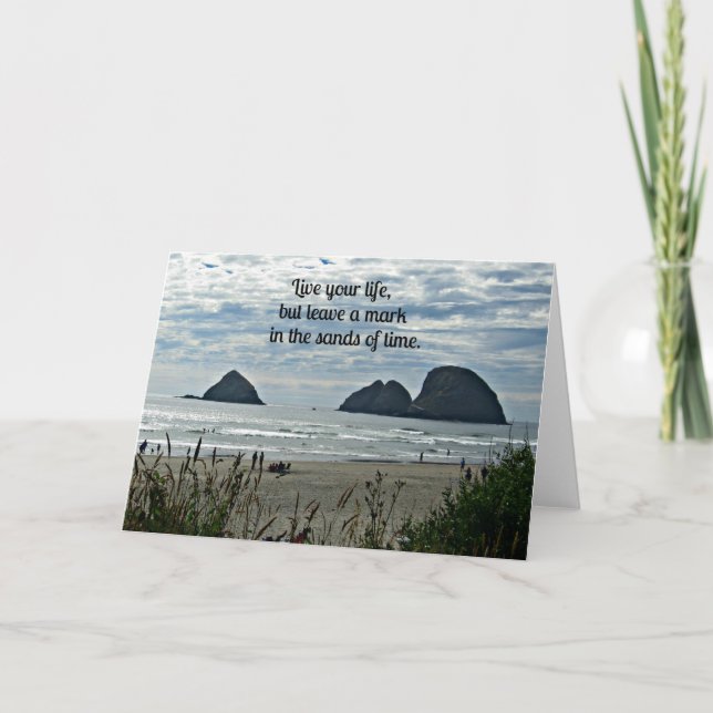 Quote: Live your life, but leave a mark on the... Card (Front)
