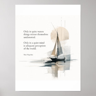 Quote Minimal Nautical Wall Art Poster