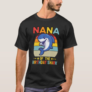 Quote Nana Of The Bday Boy Shark Ocean Matching Fa T-Shirt