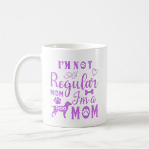 Quote: Not a Regular Mum, I'm A Dog Mum in Purple Coffee Mug