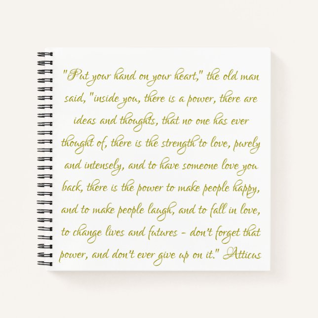 Quote Notebook - Atticus (Front)