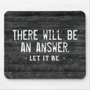 Quote On Black Wood Mouse Pad
