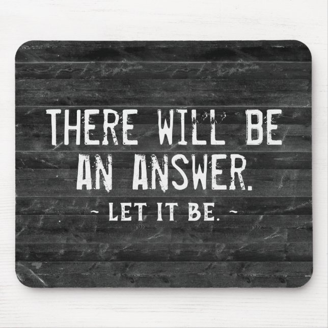 Quote On Black Wood Mouse Pad (Front)
