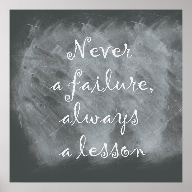 Quote on Chalkboard Poster (Front)