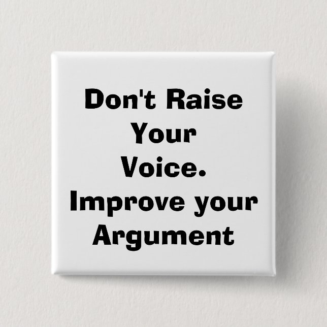 quote, parenting 15 cm square badge (Front)