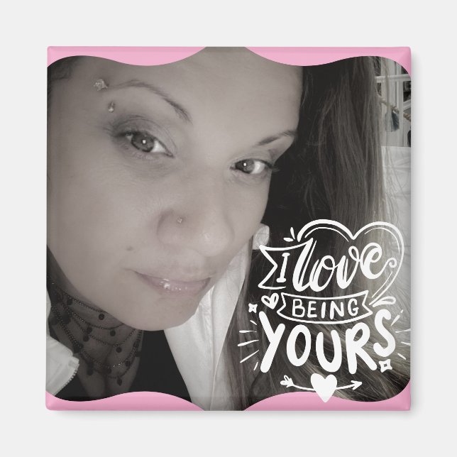 Quote Photo Valentine’s Day Pink Magnet (Front)