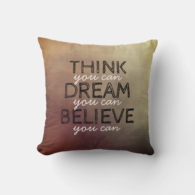 quote pillow inspirational typography design (Front)