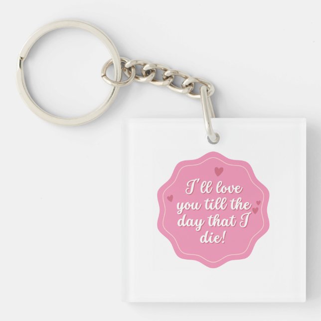 Quote | Pink | Pastel Key Ring (Front)