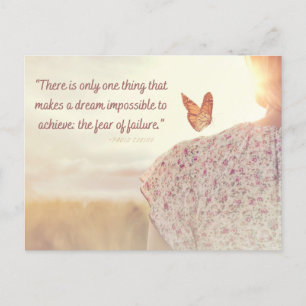 Quote postcard Fear of Failure