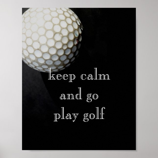 quote poster for golfers black and white (Front)