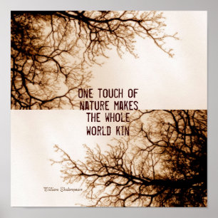 quote poster nature art in sepia