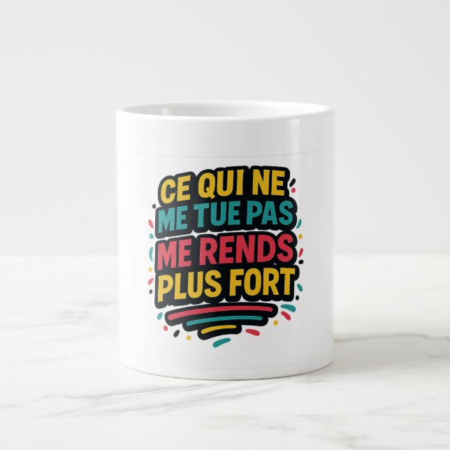 Quote Resilience - What doesn't kill me ... Large Coffee Mug (Front)
