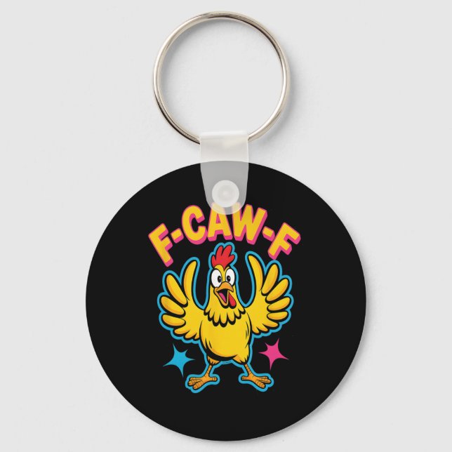 Quote Rooster Meme _1  Key Ring (Front)