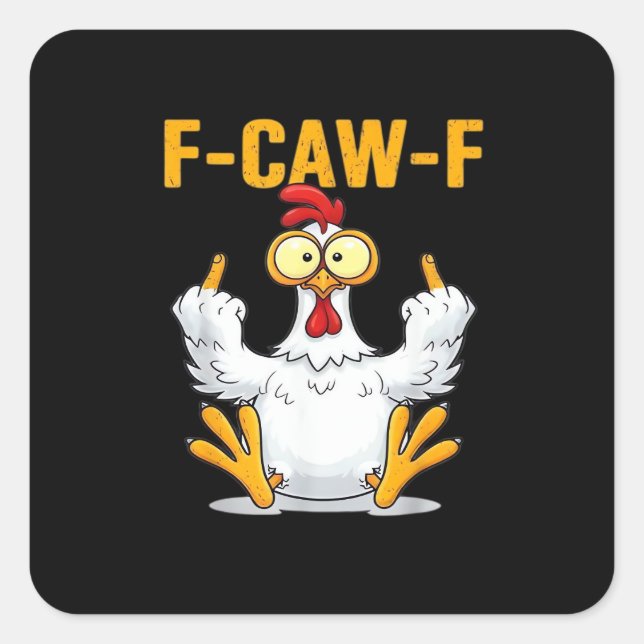 Quote Rooster Meme Classic Square Sticker (Front)