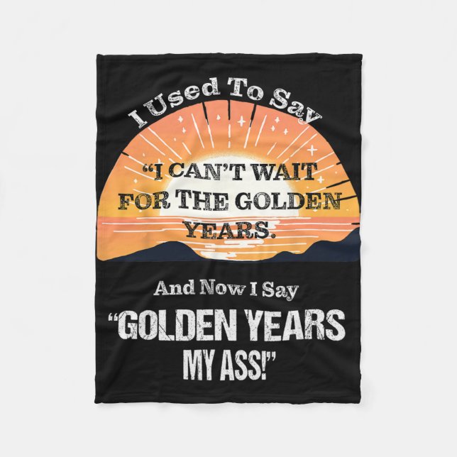 Quote Sr. Citizen Old Age Getting Old Retirement  Fleece Blanket (Front)