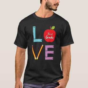Quote Teacher Cute Love Third Grade Squad T-Shirt