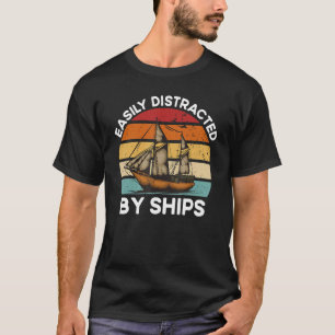 Quote Vintage Pirate Ship Distressed Nautical Sail T-Shirt